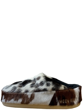 Moon Boot Mule Cow Print Nolace Pony